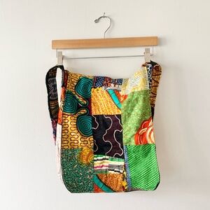 African Print Colorful Patchwork Shoulder Bag